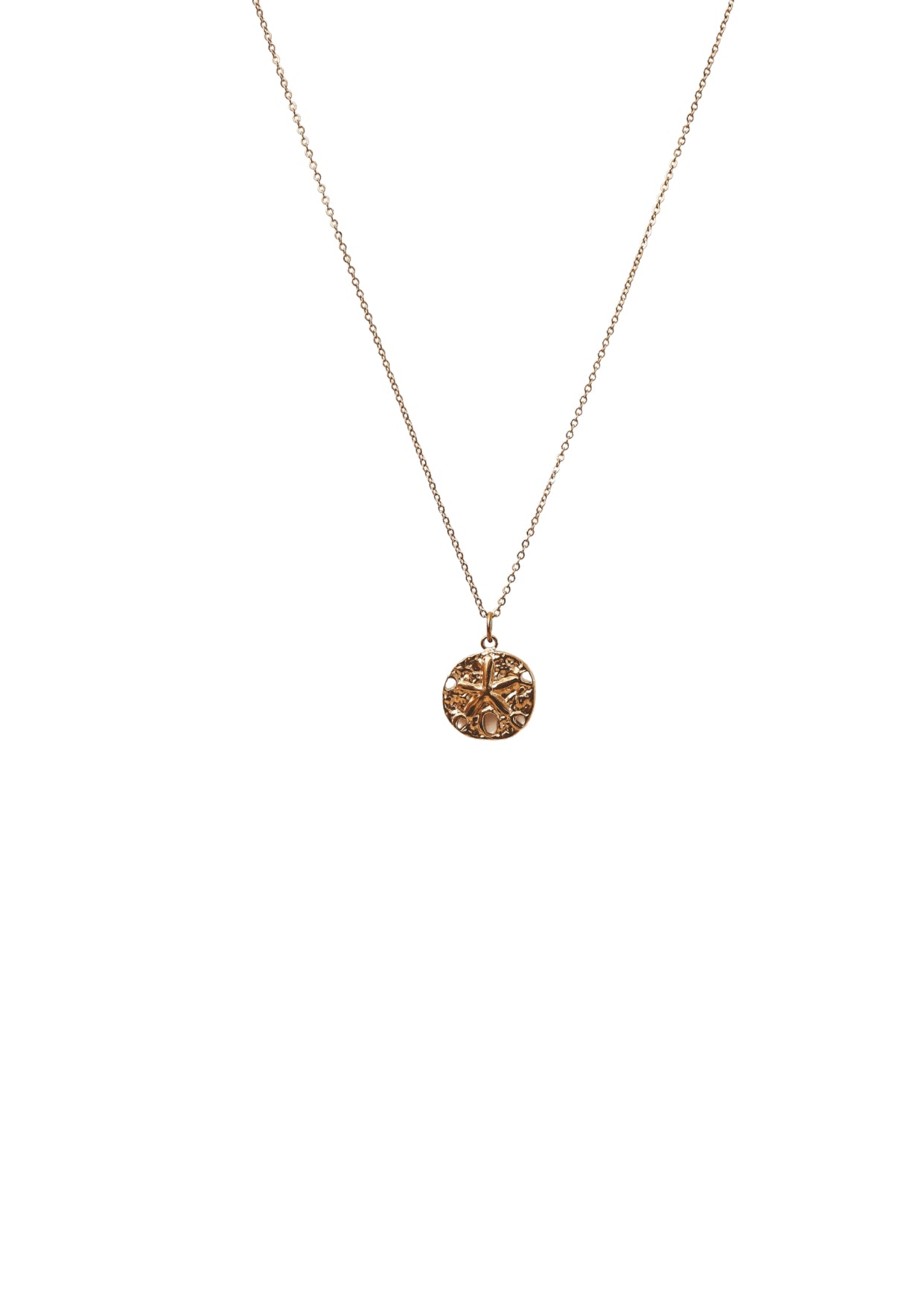 Sand Dollar Charm Gold Necklace