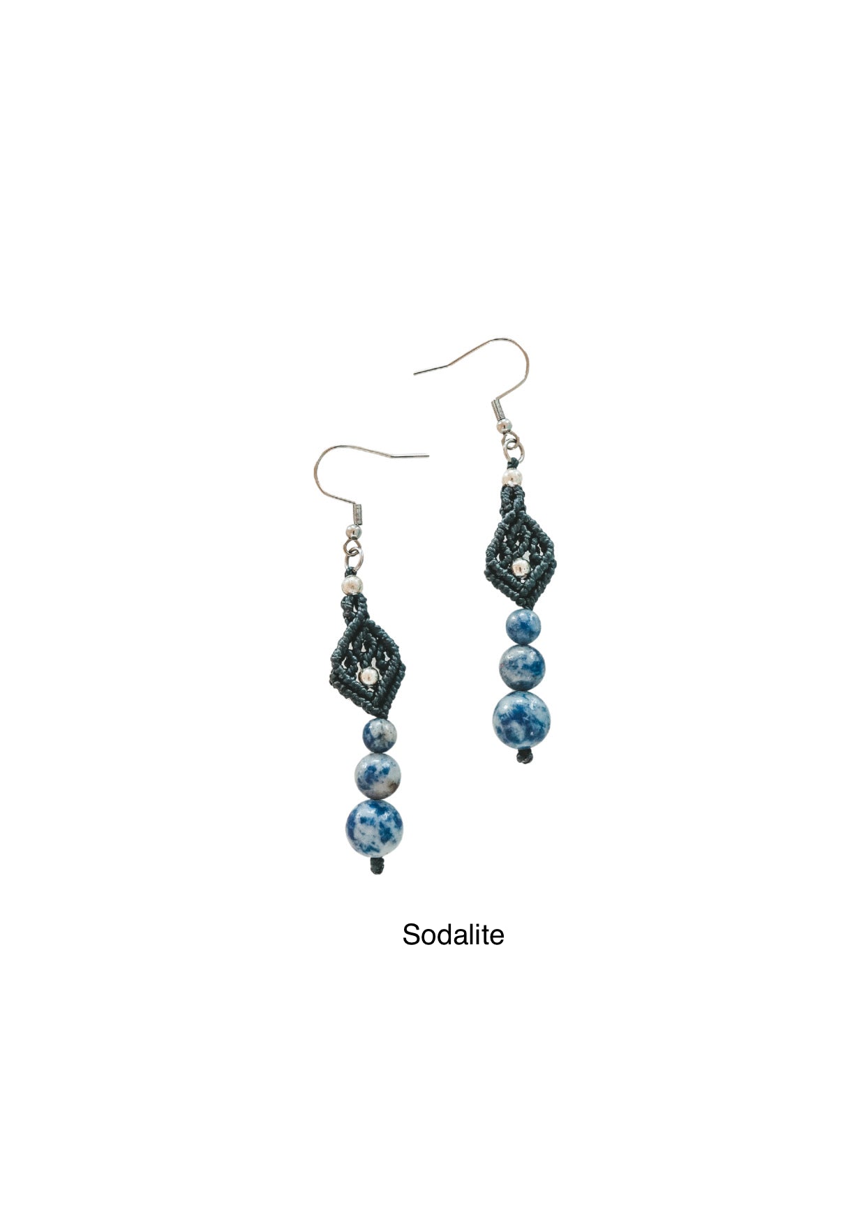 Gemstone Macrame Earrings