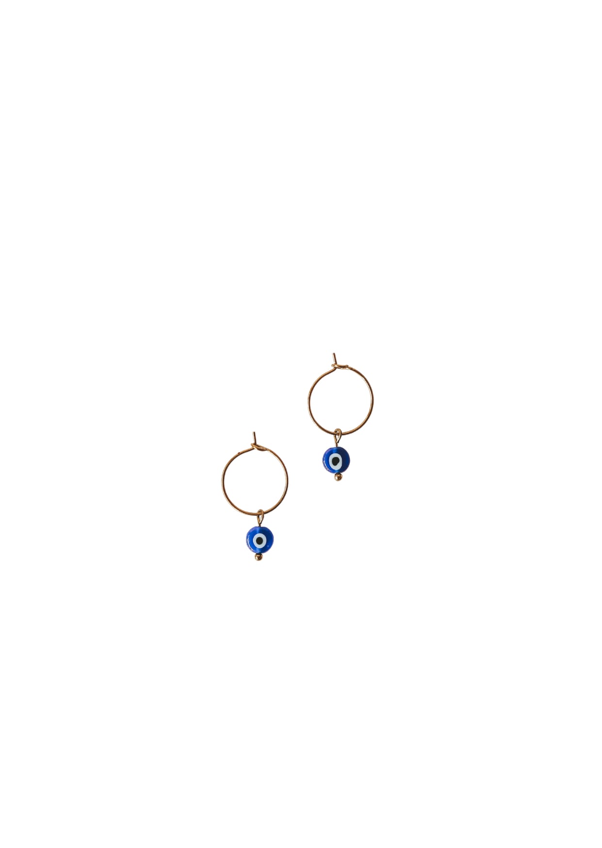 Evil Eye Gold Hoop Earrings