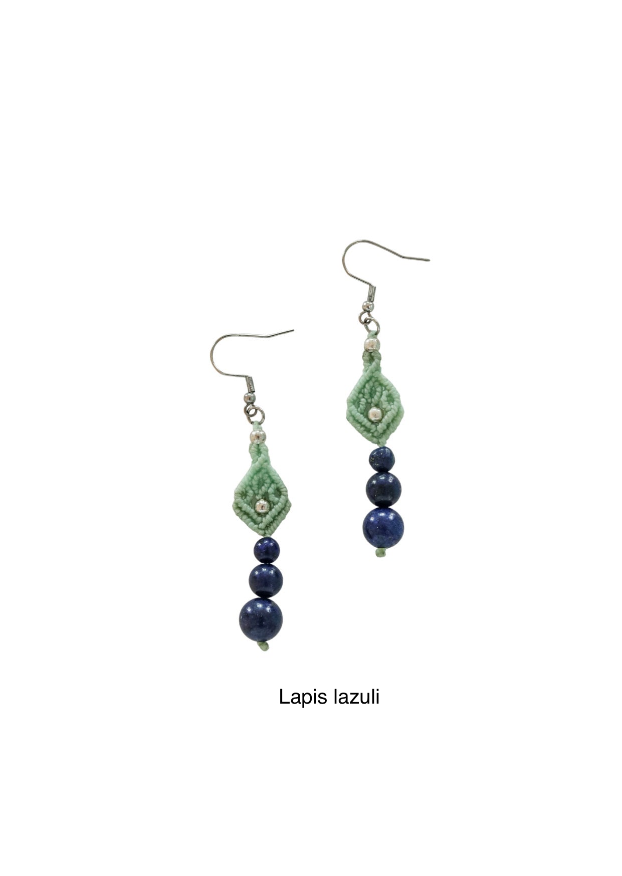 Gemstone Macrame Earrings