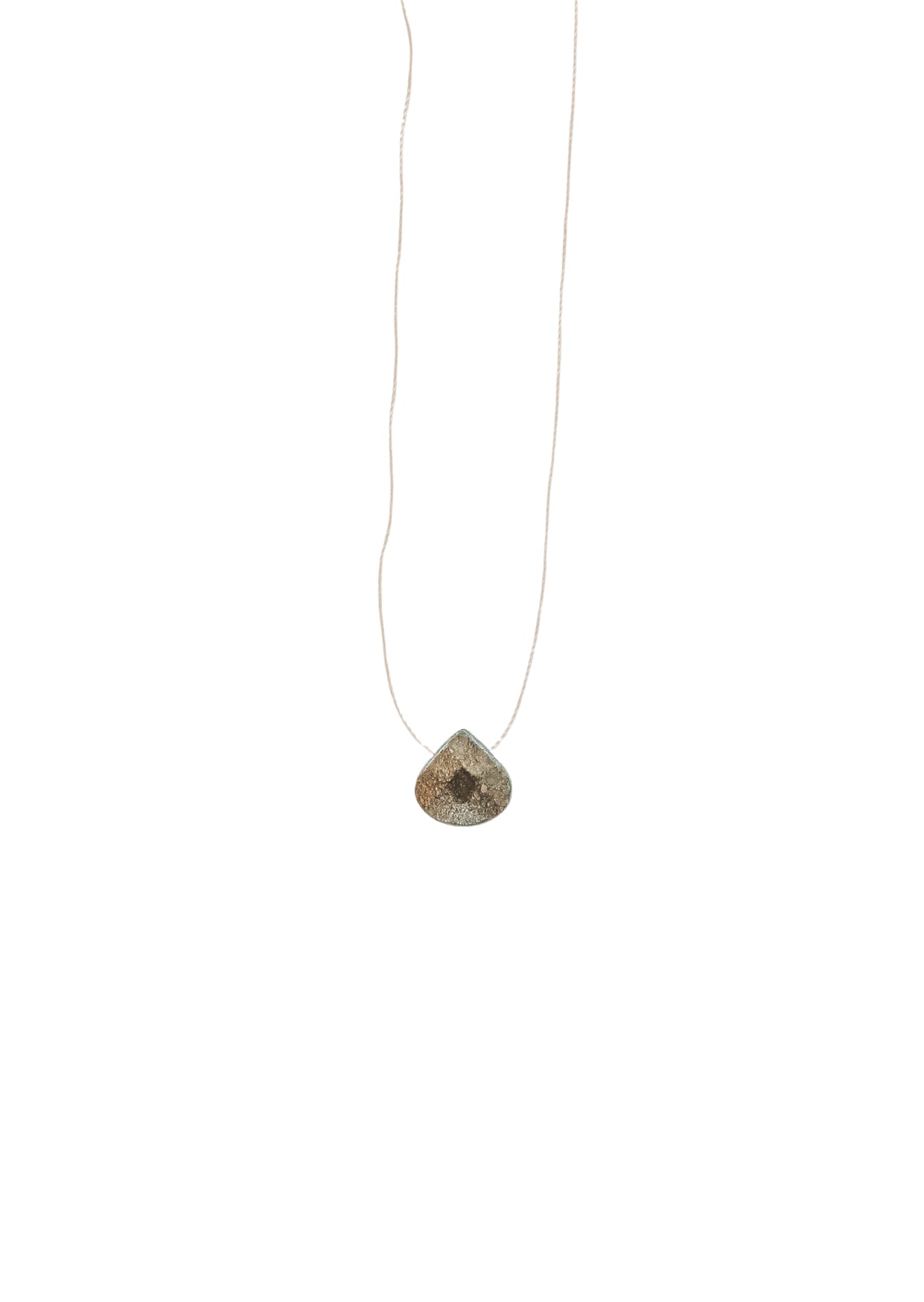 Pyrite Gemstone Silk Cord Necklace