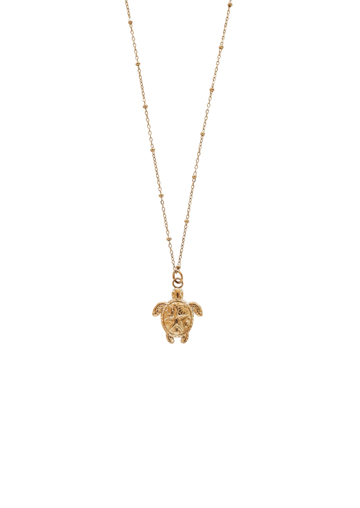 Turtle Pendant Gold Necklace