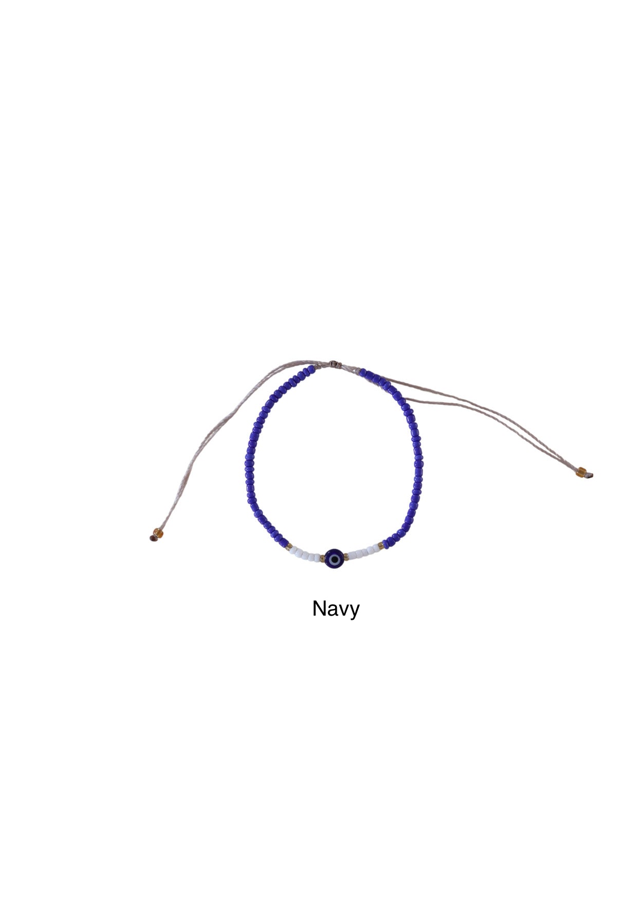 Ubud Evil Eye Seed Bead Anklet