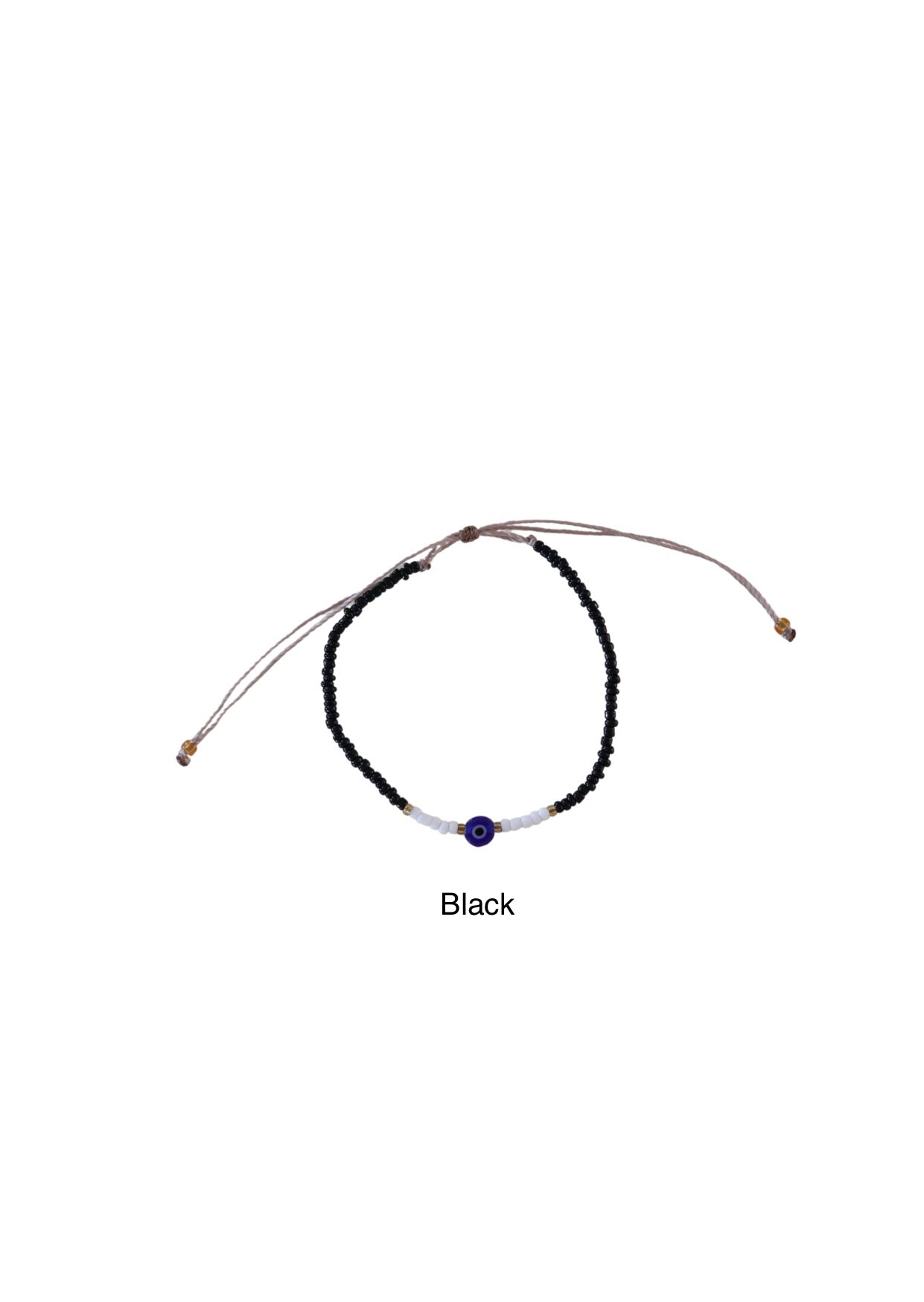 Ubud Evil Eye Seed Bead Anklet