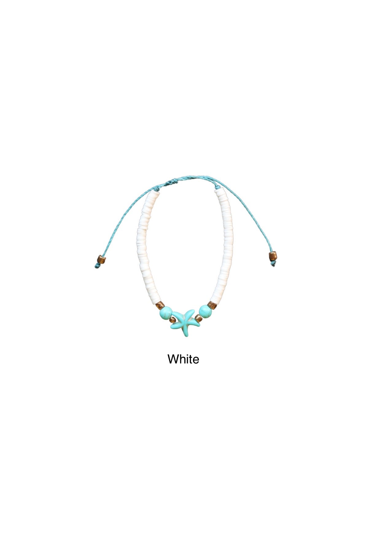 Ungasan Starfish Charm Beaded Anklet