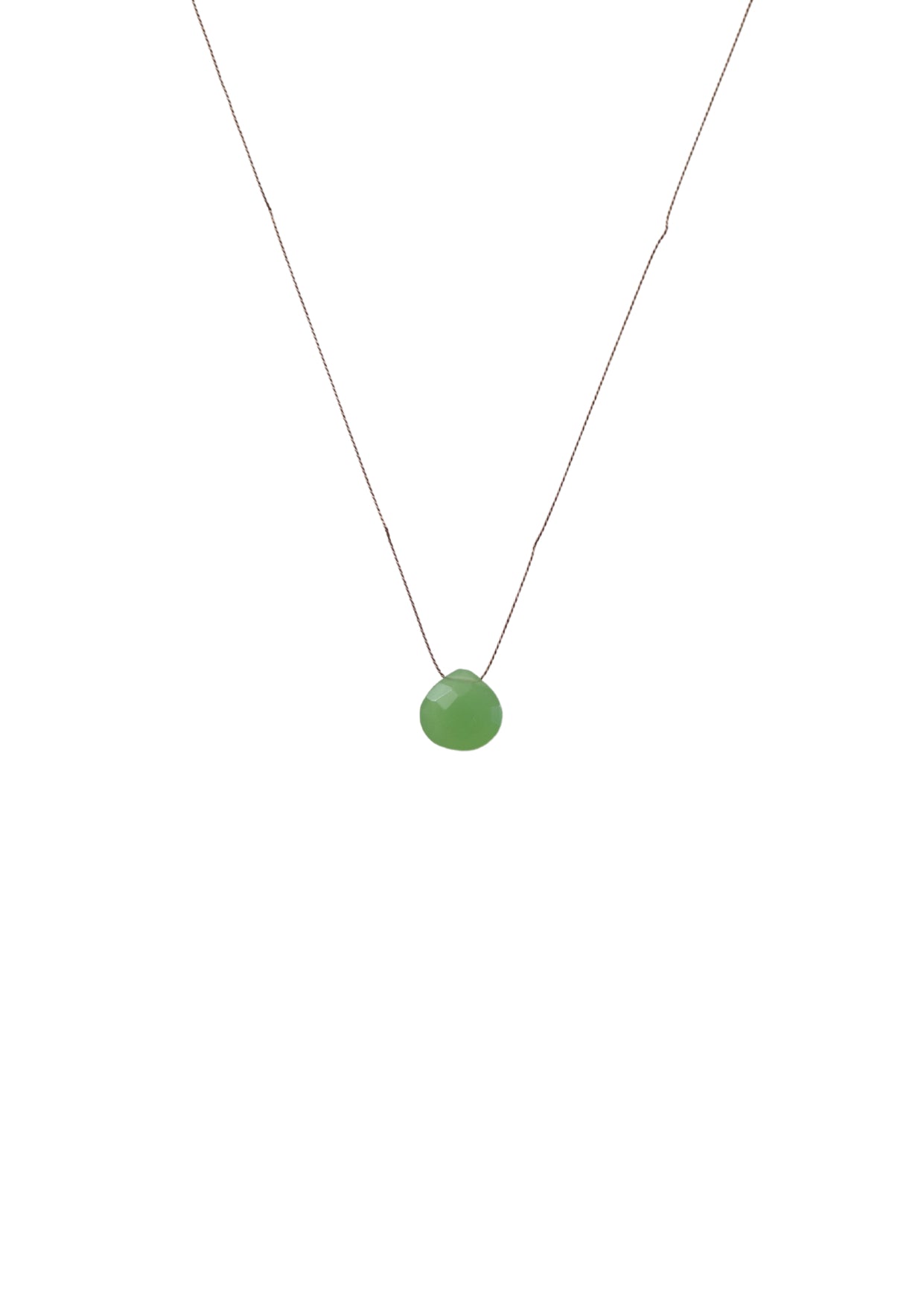 Prehnite Silk Cord Necklace